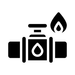 natural gas glyph icon