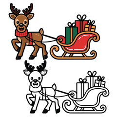  reindeer vector illustration 