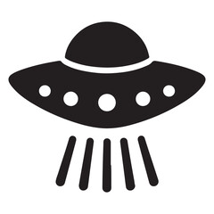 Simple UFO Illustration Vector Clipart Alien Flying Object Design