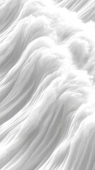 Monochromatic Abstract Wave Landscape Art