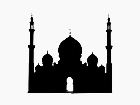 mosque silhouette design