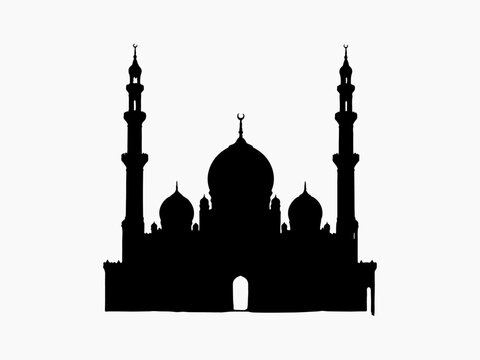 mosque silhouette design