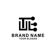 tech logo vector illustration