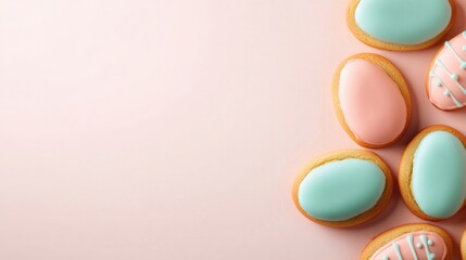 creative depiction of easter-themed cookies arranged in circular pattern colorful icing details standing out against