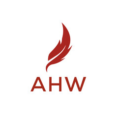  AHW creative minimalist letter logo.