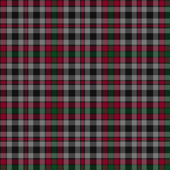 Gray, Black, Green, Red Tartan Weave Pattern - Tile