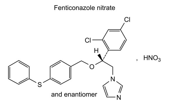 Chemical structure of fenticonazole nitrate, drug substance