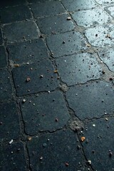 Obraz premium Rough, dark gray concrete floor with visible aggregate , gray, rough