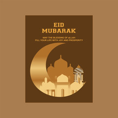 Eid Mubarak  Poster Wishes Card