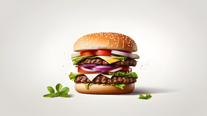 Burger clipart white background