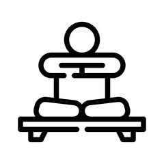 meditation line icon