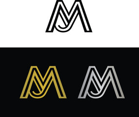 Abstract letter M logo design
