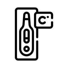 thermometer line icon