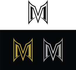 Abstract letter M logo design