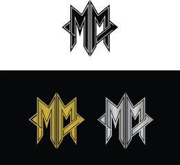 Abstract letter M logo design