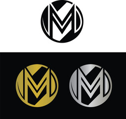 Abstract letter M logo design