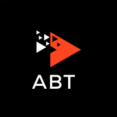  ABT creative minimalist letter logo.