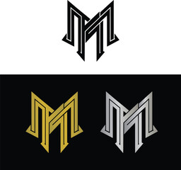 Abstract letter M logo design