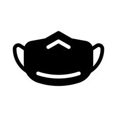 surgical mask glyph icon