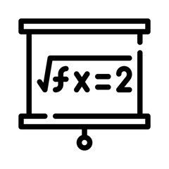 math equation line icon