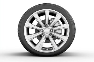 Obraz premium car wheel white background