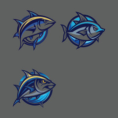 Premium Tuna Fish Logo Collection – Modern & Bold Fishing Emblems