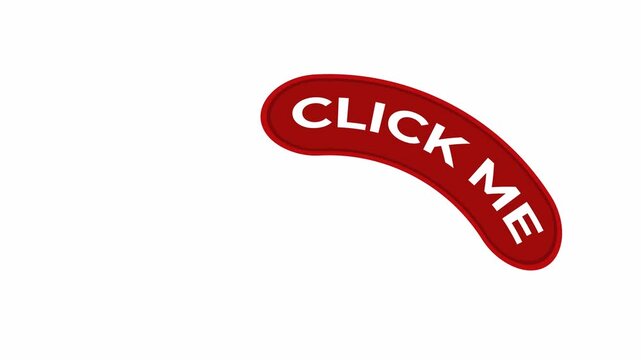 Dynamic Click Me Button Animation. This video features a looped button animation with an alpha channel on a transparent background. The Click Me button moves along an arc.