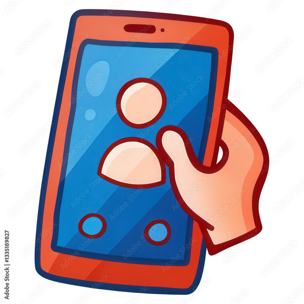 Poster a smartphone displaying a scam likely caller id notification on a screen.