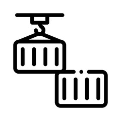 container ship line icon