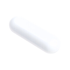 white pill isolated on transparent background