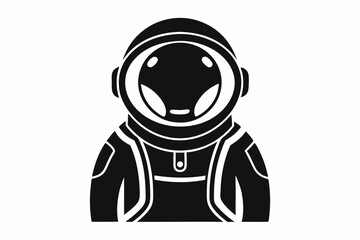 Obraz premium astronaut line art silhouette vector illustration