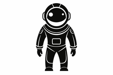 astronaut line art silhouette vector illustration