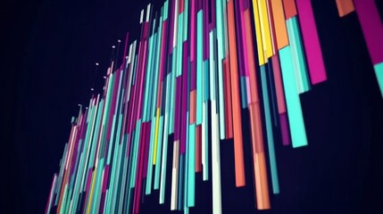 Obraz premium Abstract Colorful Vertical Lines Graphic Design