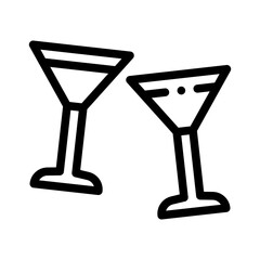 champagne line icon