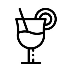 cocktail line icon