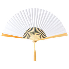 japanese hand fan isolated on transparent background