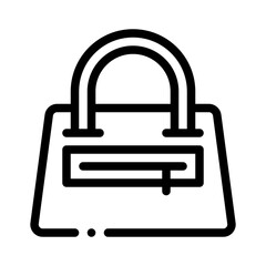 designer bag line icon