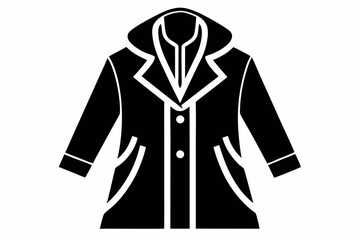 Naklejka premium coat line art silhouette vector illustration