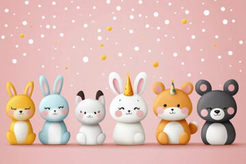 Naklejka premium Happy Birthday from the Cutest Crew