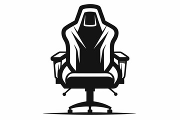 gaming chair line art silhouette vector illustration