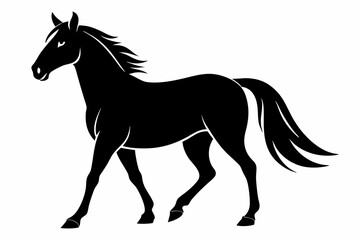 horse line art silhouette vector illustration