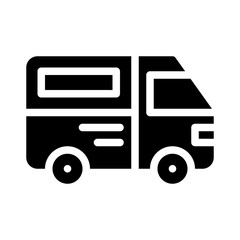delivery van glyph icon