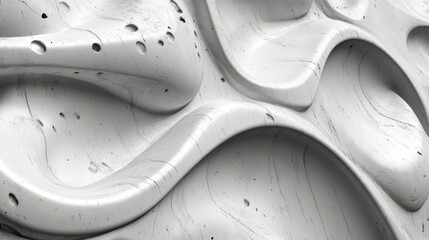Abstract Modern Architecture: A Sculptural Concrete Wall Design