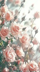 Captivating Pastel Roses: A Delicate Floral Display