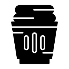 Laundry basket Vector Solid Style Icon