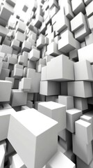 Abstract Geometric Cubes: A Modern Architectural Design