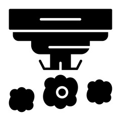 Smoke detector Vector Solid Style Icon