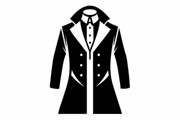 Naklejka premium men coat line art silhouette vector illustration