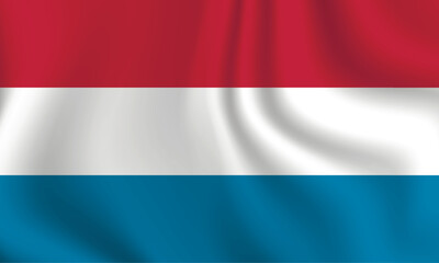 Flag of Luxembourg. Luxembourgish national symbol in official colors. Template icon. Abstract vector background.