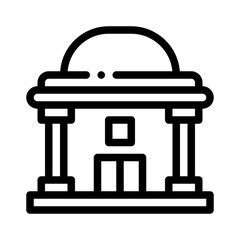 court building line icon